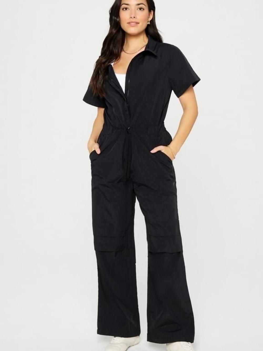 NWT Fabletics Woven Flight Utility Jumpsuit